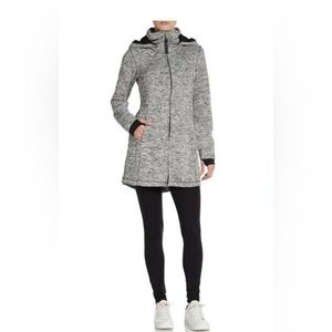 Calvin Klein women’s Gray & Black Cozy Fleece Jacket Size Small